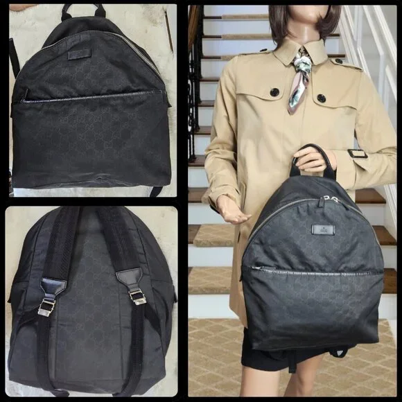 Gucci Black Nylon backpack/rucksack - Picture 12 of 17